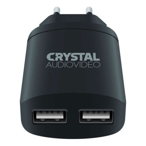 ΦΟΡΤΙΣΤΗΣ ΤΟΙΧΟΥ USB DUAL P2-3.4V/3.4A CRYSTAL AUDIO